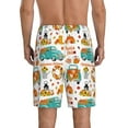 thumbnail image 2 of Balery Fall Pumpkins And Sunflowers Men's Cotton Knit Pajama Shorts Waistband & Pockets,Short Pajama Pants-4X-Large, 2 of 8