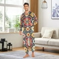 thumbnail image 6 of FORMRS Onesies Pajama for Adults Unisex Hoodie Winter Jumpsuit One Piece Sleepwear, Sizes S-2XL, Colorful Floral Pattern, 6 of 7