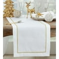 thumbnail image 3 of Saro Lifestyle Embroidered Border Design Table Runner, 3 of 3