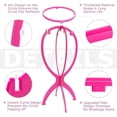 thumbnail image 3 of Soporte para pelucas, soporte portátil para cabeza de peluca para mujeres, paquete de 3, 3 of 5