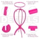 thumbnail image 3 of Soporte para pelucas, soporte portátil para cabeza de peluca para mujeres, paquete de 3, 3 of 5