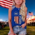 thumbnail image 2 of EnJoCho Kids Girls 250 Years Anniversary USA Shirt 250th Birthday 4th of July T-Shirts Patriotic Top Cotton Cute American Flag Shirts 4th of July Kids Star Print T-Shirt, 2 of 3