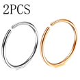 thumbnail image 1 of 2 uds 20G 0,8mm anillo de nariz falso fino tabique helicoidal Piercing de fosa nasal Labret labio Piercing falso cartílago de titanio pendientes falsos aro Tan Jianjun unisex, 1 of 2