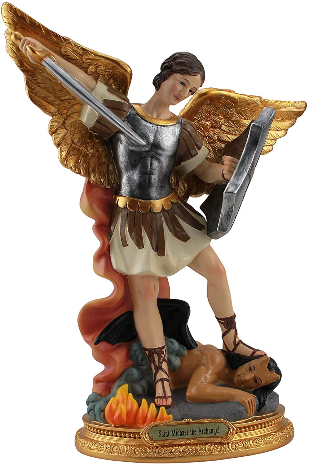 Saint Michael the Archangel Defender & Protector in Battle 12 Inch