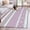 Pink, variant on Round Rugs 4 Ft, Farm Fruits Non Slip Area Rugs for Kitchen Bedroom Entryway, Watermelon Lemons Peach Strawberry Grey Striped Washable Carpet Runner Rug Floor Mats for Bedroom Home Decor