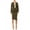 Olive, variant on Women's Elegant 2-Piece Suit Set, Open Front Blazer and Pencil Skirt Workwear Outfit