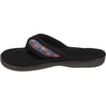 thumbnail image 5 of Isotoner Women's Microterry Greta Open Toe Thong Slippers, Black XL (9.5-10), 5 of 7