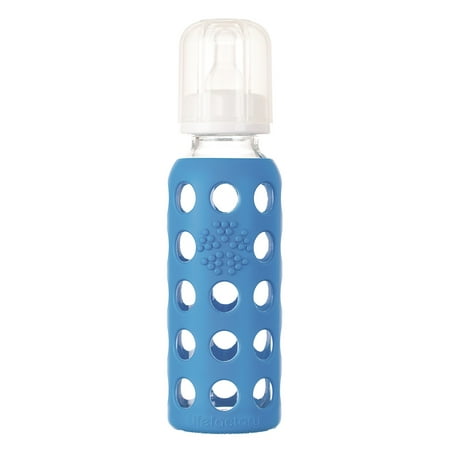 Lifefactory Glass Baby Bottle with Stage 1 Nipple, 9oz, Ocean, 1 ea
