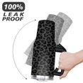 thumbnail image 6 of Grey Leopard Print 40 Oz Tumbler with Handle Lid and Straw, Stainless Steel Double Walled Vacuum Insulated Cup, Cute Anniversary Wedding Birthday Gifts Tumbler for Women Men Friends Outdoor Indoor, 6 of 7