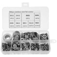 thumbnail image 1 of Kit surtido de 800 arandelas planas de acero inoxidable 304 para tornillos y pernos, para uso doméstico e industrial, 1 of 7