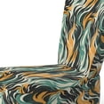 thumbnail image 4 of Designart "Regal Jungle In Orange And Green I" Orange Abstract Upholstered Accent Chair - Modern Arm Chair For Living Room, 4 of 7