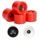 thumbnail image 4 of Juego de 4 ruedas de longboard YUANXCMXG 70 mm 78 A con rodamientos negros Abec 9 rojo, 4 of 5
