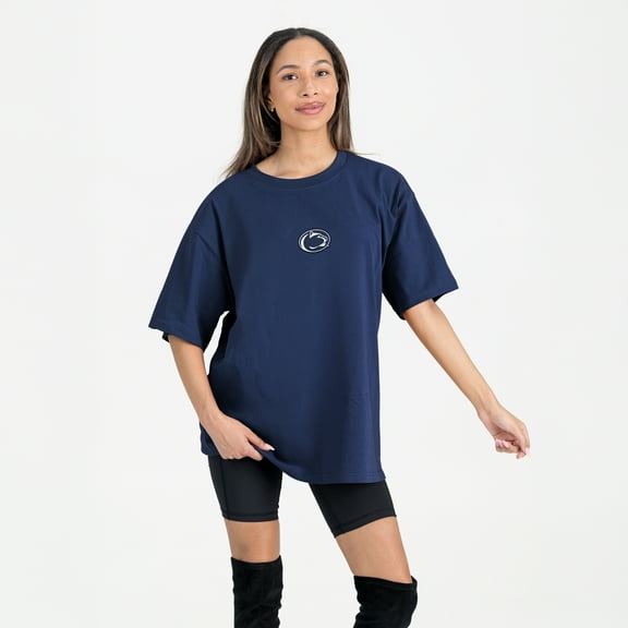 Women's Gameday Couture Navy Penn State Nittany Lions Oversized Back at Ya T-Shirt