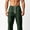 Green, variant on Men's Logo Patch Linen Blend Pants, Elastic Waist Drawstring, Straight Leg Basic Daily Casual Trousers Navy XL