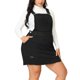 thumbnail image 1 of Vestido en general de talgrande pamujer Falcon tirantes rasgados Bolsillos Vestidos en general Negro 5X, 1 of 7