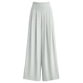 thumbnail image 2 of Women's High Waisted Yoga Pants With Side Pockets Stretchy Knit Straight Leg Trousers For Pilates Fitness Training, 2 of 9