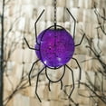 thumbnail image 3 of 8" Solar Hanging Mosaic Gazing Ball, Purple Spider, 3 of 4