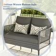 thumbnail image 2 of ELPOSUN 4 Pieces Patio Furniture Set, All-Weather Wicker Outdoor Furniture Set for Porch, Patio Conversation Set for Backyard, Balcony, Gray/Gray, 2 of 4
