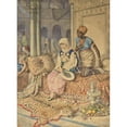 thumbnail image 2 of Augusto Ballerini 19x24 Black Ornate Framed Double Matted Museum Art Print Titled: Woman and Her Maid in a Harem (1882), 2 of 5
