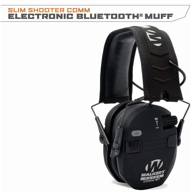 Walker's Razor Slim Shooter Comm Quad Electronic Muff w/ Bluetooth