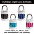 thumbnail image 3 of Master Lock School Locker 4 Letter Dial Resettable Combination Lock, Color Variety, 3 of 8