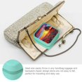 thumbnail image 3 of Pratyus Flowers Sunset Tree Jewelry Box Organizer for Necklace, Ring, Earring - Portable PU Leather Storage Case with Zipper Closure Green, 3 of 5
