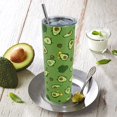 thumbnail image 6 of Avocado Stuff, Avocado Travel Mug, Coffee Tumbler for Women, Cute Skinny Tumbler with Lid and Straw, Avocado Gifts/Decor, Unique Birthday Gifts for Women,Friends Female,Teenage Girls,Girlfriend - 20Oz, 6 of 6