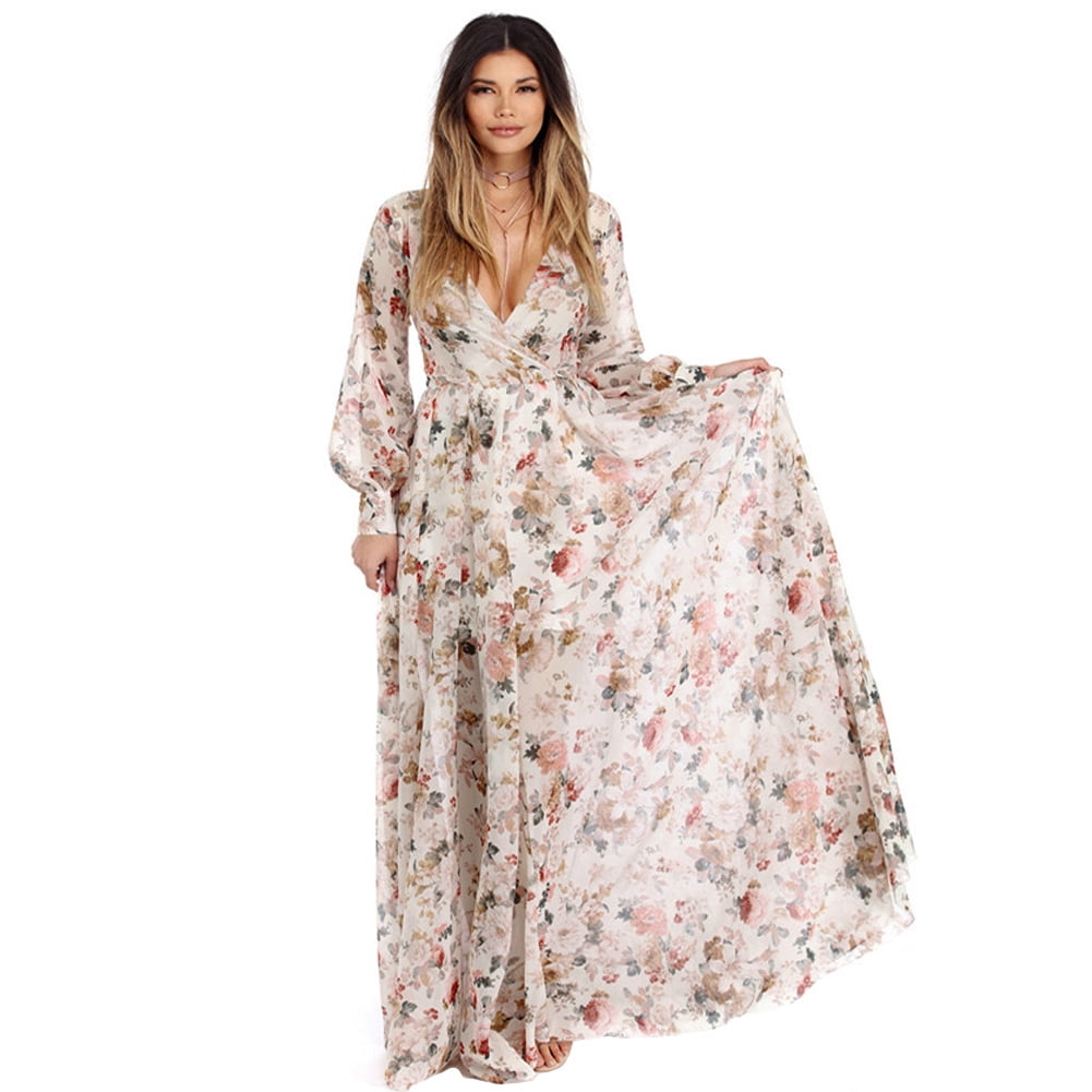 boho long sleeve maxi