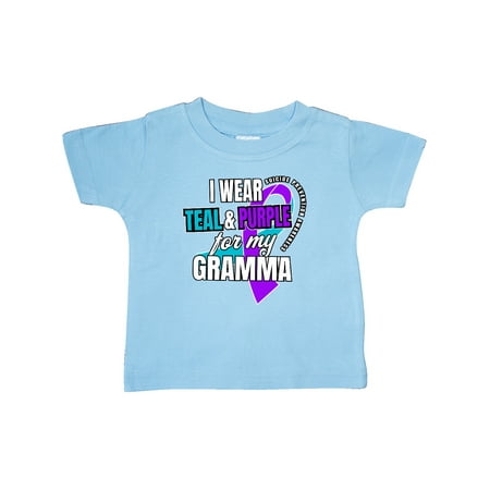 

Inktastic Suicide Prevention I Wear Teal and Purple for My Gramma Gift Baby Boy or Baby Girl T-Shirt