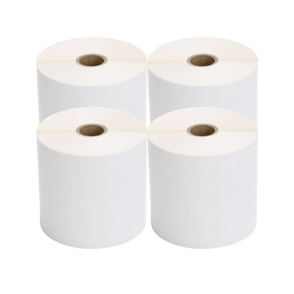 TSC Thermal Label Transfer Paper for Printers, Stickers and Labels for Postage, Receipts, Retail, Business, 4" Width x 1" Length, 1" Core, 5" Outer Diameter, White, 2300 Labels Per Roll, 4 Rolls