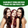 thumbnail image 3 of FREEGRIN Natural Deep Brown Henna Hair Powder, Ammonia Free Plant Based Hair Color, Rich Brown Tone for Daily Hair Styling (2 Pack, 200g Total), 3 of 10