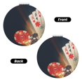 thumbnail image 2 of Uemuo Poker Chips Print Compact Portable Pocket Makeup Mirror - Leather Cover, Elegant Travel Cosmetic Mirror for Purse, Pocket, and Handbag-Round Shape, 2 of 9