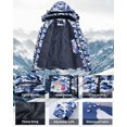 thumbnail image 6 of Tyhengta Men's Winter Skiing Jackets Water Resistant Fleece Coats Insulated Thermal Snowboard Jacket Parka Raincoat with Hood Camouflage grey-blue S, 6 of 6