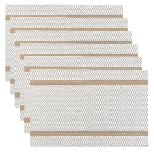 6 Pcs Napperons en PVC 45x30cm Résistants à la Chaleur Lavables