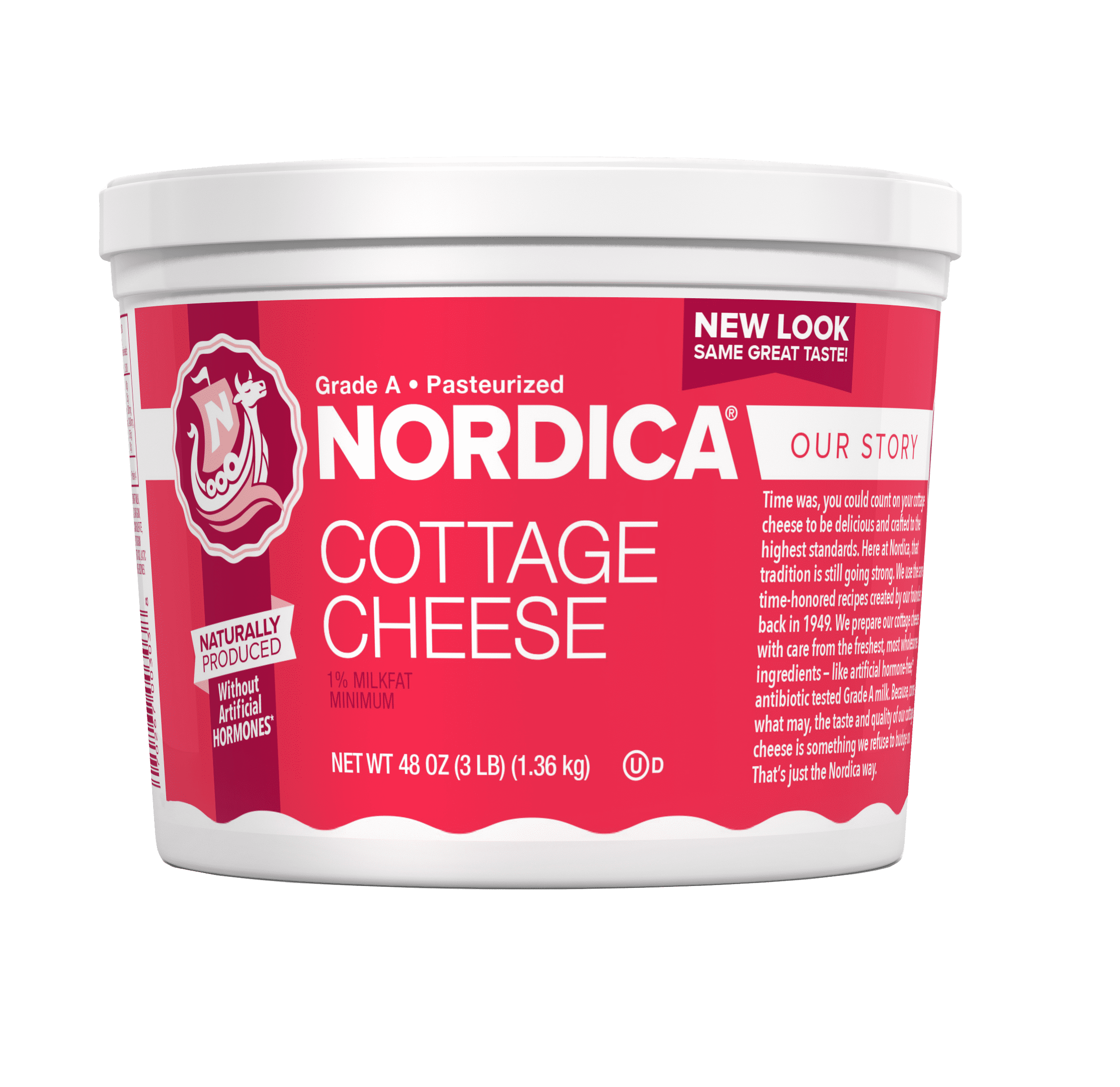 Nordica Small Curd Cottage Cheese, 4 Milkfat, 48oz