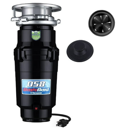 Waste Maid Economy 1/2 HP Continuous Feed Kitchen Garbage Disposal with Power Cord 10-US-WM-058-3B