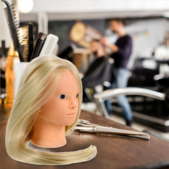 ELAYARD Golden Mannequin with Extra Wig Hair for Professional Hair Styling Practice and Training Use