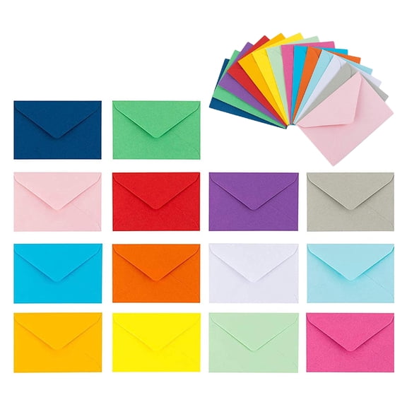 MERRYHAPY 50-Pack Small Assorted Color Envelopes for Money, Craft Paper Storage, Ideal for General Use and Organization