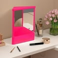 thumbnail image 3 of Non Reversing Mirror, True Image Reflection, True Reflection Standing Cosmetic Mirror, Precision True Images Real Reflection, Non-reversing Mirror for Makeups Vanity & Beauty (7.5 * 9.1in,Black), 3 of 14