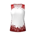 thumbnail image 4 of Xecao Winter Christmas Snowflake print women's scoop neck, loose-fit workout tank tops for the gym., 4 of 9