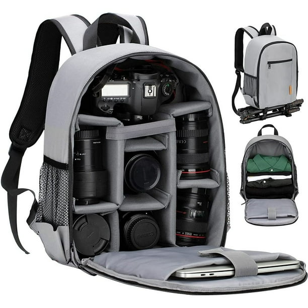 Mochila para camara Mochila fotografica SLR pequena Mochila para camara impermeable Bolsa para camara liviana y compacta con cubierta para la lluvia Azul Bodega Aurrera en linea