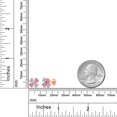 thumbnail image 3 of Gem Stone King 18K Rose Gold Plated Silver Lab Grown Diamond and Pink Moissanite Stud Earrings for Women | 1.95 Cttw | Gemstone April Birthstone | Heart Shape 4MM, 3 of 3