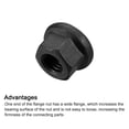 thumbnail image 4 of M8 Flange Hex Nuts, 5 Pack Grade 10.9 Carbon Steel Black Oxide Finished Hex Flange Nuts for Machinery, 4 of 5