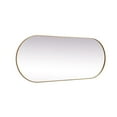 thumbnail image 5 of Elegant Decor Metal Frame Oval Mirror 30x72 Inch in Brass, 5 of 12