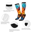 thumbnail image 3 of JUNZAN Colorful Paint Print Pattern Fun Novelty Knee Warmer High Socks, 3 of 6