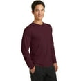 thumbnail image 4 of Port & Company Long Sleeve Performance Blend Tee-S (Athletic Maroon), 4 of 6