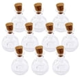 thumbnail image 1 of 10pcs Winebottle Shape Mini Glass Bottles Jars with Cork Wish Note Craft Bottle (Clear), 1 of 7