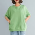 thumbnail image 1 of mfyjkho Tops De Tallas Grandes, Camisa Holgada De Manga Corta Para Mujer Tops De Tallas Grandes Xxxxl, 1 of 6