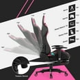 thumbnail image 5 of Goplus Massage Gaming Chair Reclining Swivel Racing Office Chair with Footrest Pink, 5 of 11