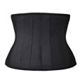 thumbnail image 2 of YIANNA Women's Underbust Latex Sports Girdle Short torso Waist Training corsets Tummy Control Sports Workout Hourglass Body Shaper Black-XL, 2 of 7